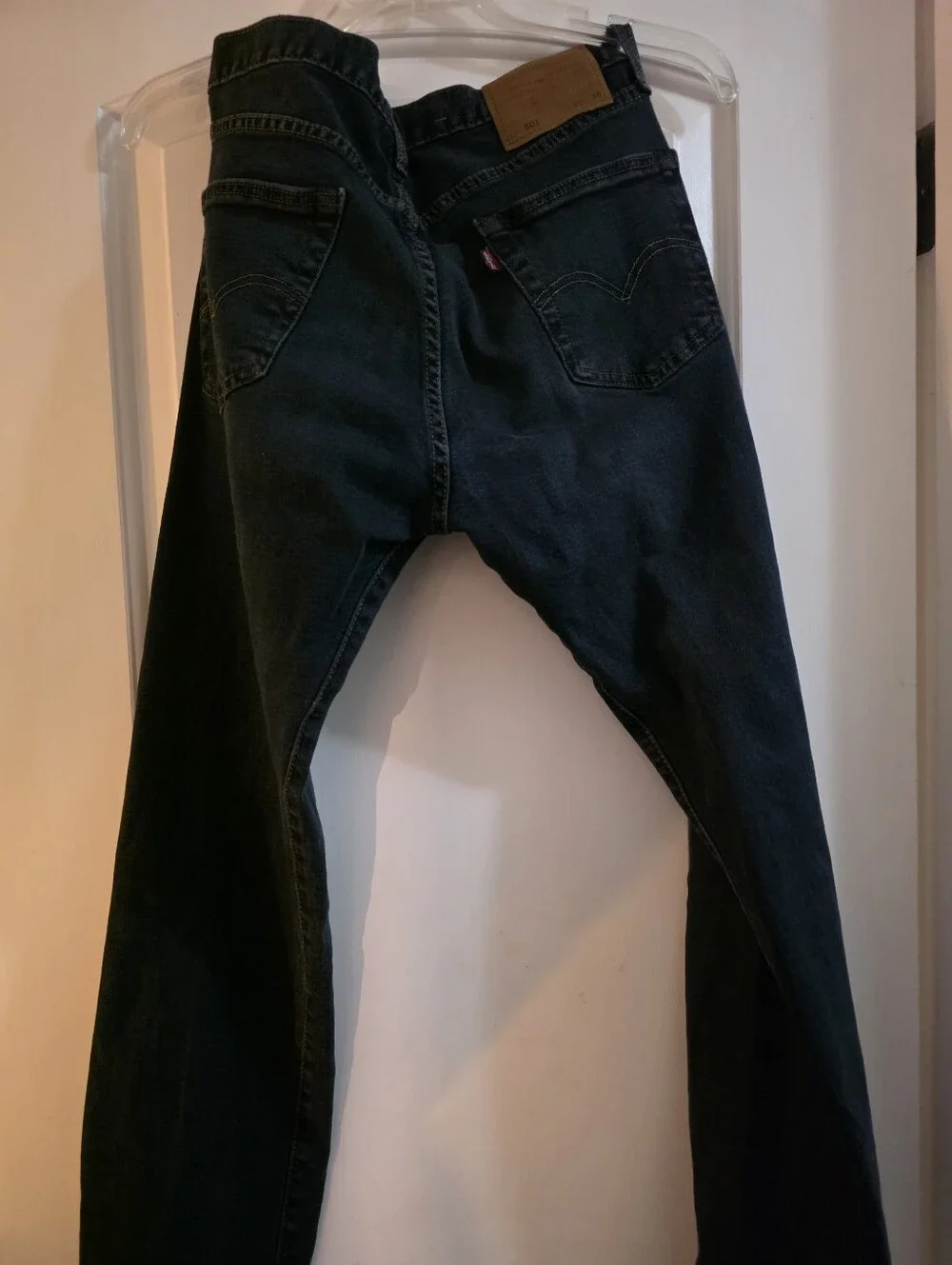 LEVIS 501 30X30 Classic Levis  Dark Blue Denim Jeans with Contrast Stitching